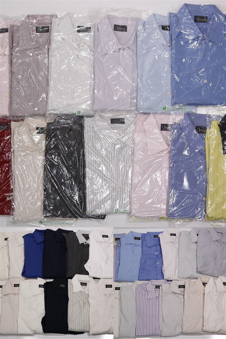 Francesco Atlanta Lot of 37 Custom Tailored Cotton Dress Shirts Resell Wardrobe